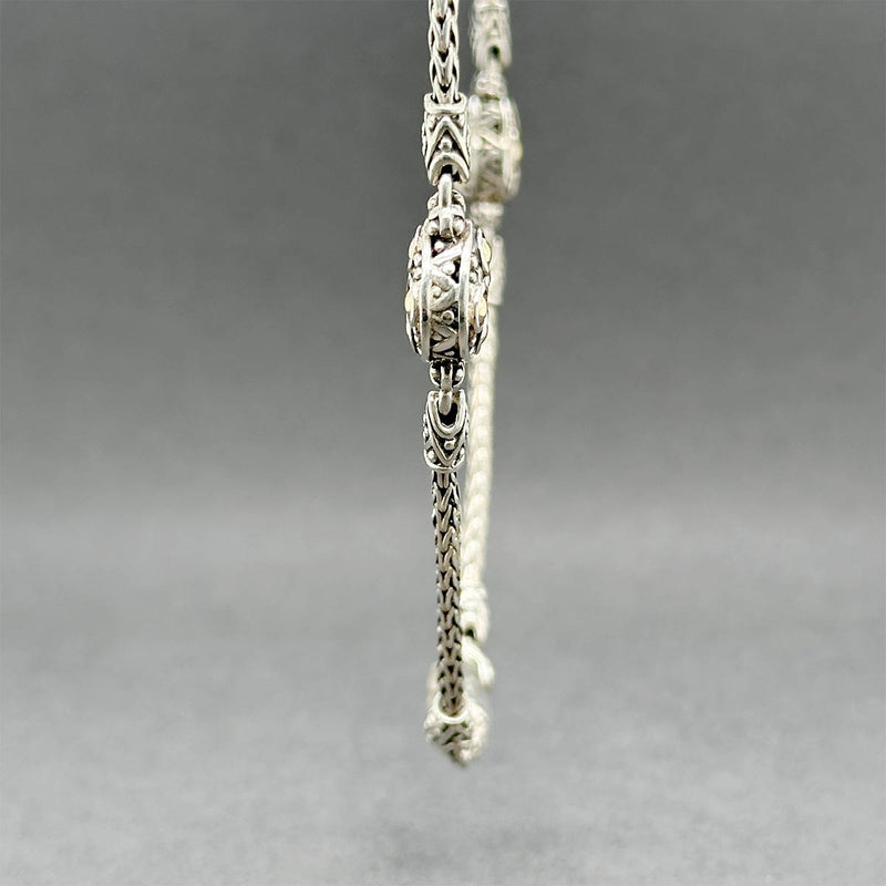 Estate John Hardy SS 18 8.70ctw White Topaz Jaisalmer Station Necklace