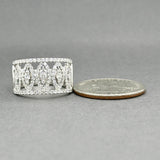 Estate 18K W Gold 0.94ctw H-I/SI1-2 Diamond Wide Ring