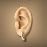 Estate 14K Y Gold 0.90ctw G-H/SI1-2 Diamond Huggie Earrings