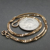 Estate 14K Y gold 1.43mm 20.25” Box Chain