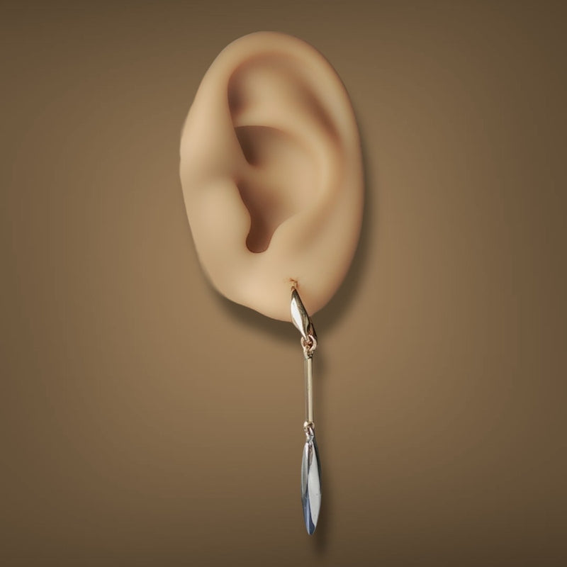 Estate 14K TT Gold Dangle Earrings