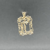 Estate 14K Y Gold Chai Frame Pendant