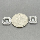 Estate 18K W Gold 0.48ctw G-H/VS2-SI1 Diamond Earring Jackets