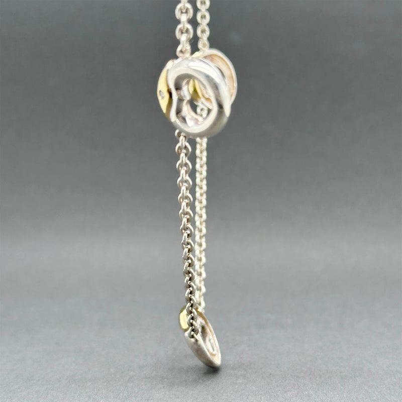 Estate Movado SS 18 0.02ctw Diamond Necklace