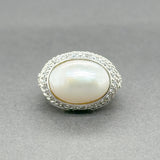 Estate Judith Ripka SS Mabe Pearl & CZ Ring