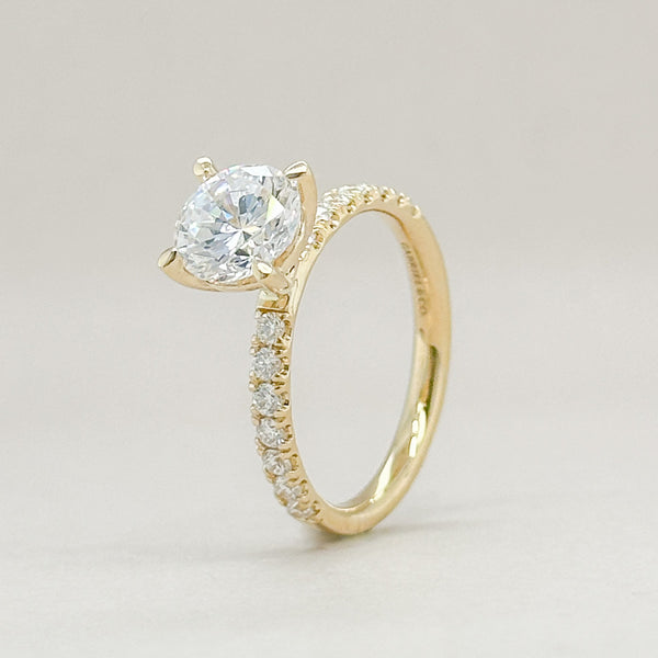 14K Y Gold 0.35ctw G/SI2 Diamond Mounting