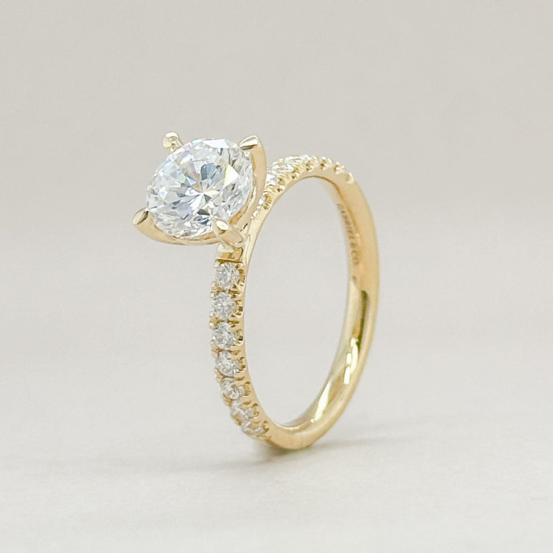 14K Y Gold 0.35ctw G/SI2 Diamond Mounting