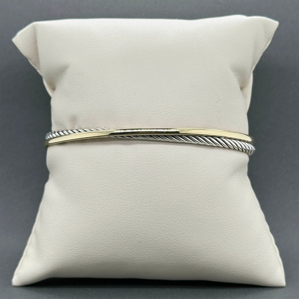 Estate David Yurman SS 18 Crossover Cuff Bracelet