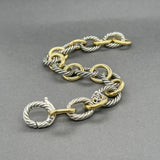 Estate David Yurman SS 18 12mm Oval Link Bracelet