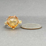 Estate 14K Y Gold 11.20ct Citrine Cocktail Ring