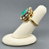 Estate 18K Y Gold 8.13ct Emerald & 2.06ctw Diamond Ring/Pendant GIA