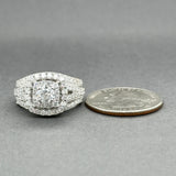 Estate 14K W Gold 2.06ctw H-I/SI2-I1 Diamond Cocktail Ring