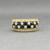 Estate 14K Y Gold 1.80ctw Sapphire & 0.30ctw Diamond Ring
