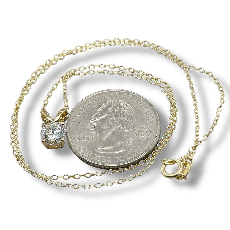 YGP Sterling 1.00ct  F-G/VS2 Lab Created Solitaire Diamond Pendant