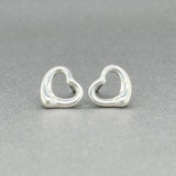 Estate Tiffany & Co. SS Peretti Open Heart Stud Earrings