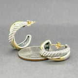 Estate David Yurman SS 18 Crossover Hoop Earrings