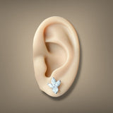 Estate Platinum 1.30ctw F/VS2-SI1 Diamond Stud Earrings