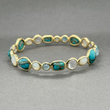 Estate Ippolita 18K Y Gold Multigem Bangle Bracelet