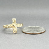 Estate 14K Y Gold Crucifix Ring