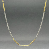 Estate Platinum 18 1.3mm 15” Bar Link Chain