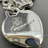 Estate Judith Ripka SS Heart Charm Bracelet