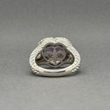 Estate Judith Ripka SS Amethyst Heart Ring