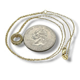 14K Y Gold 0.39ctw Peridot Rondell Pendant