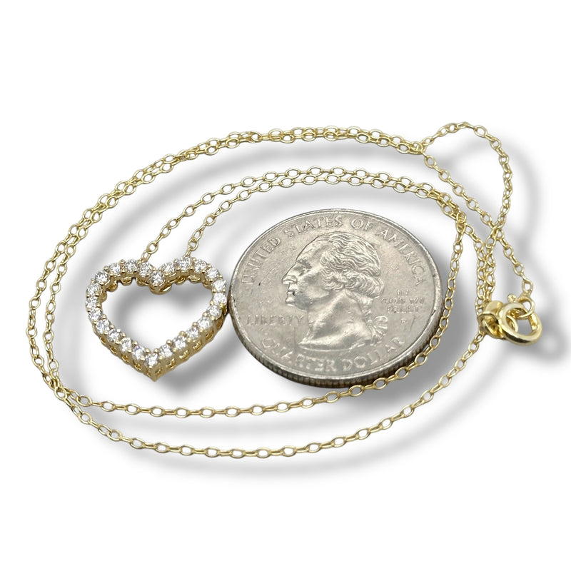 YGP Sterling 0.50ctw F-G/VS2 Lab Created Diamond Heart Pendant