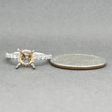 Estate 14K W Gold 0.38ctw H/SI2 Diamond Eng. Ring Semi-Mount