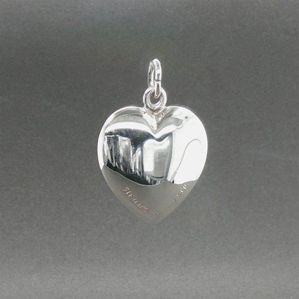 Estate Tiffany & Co. SS Puff Heart Pendant