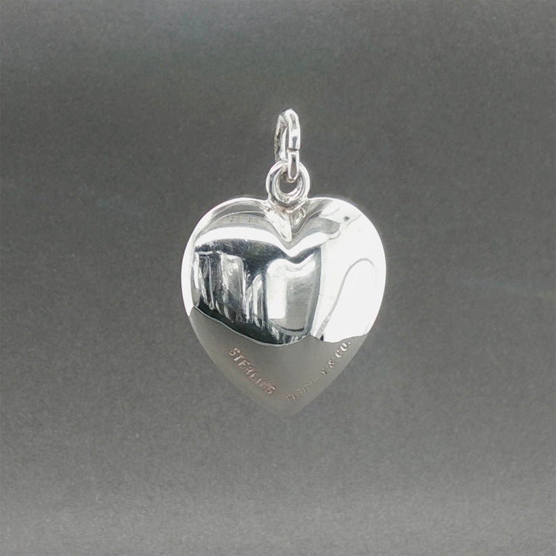 Estate Tiffany & Co. SS Puff Heart Pendant