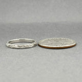 Estate 900 Platinum 2.32mm Engraved Ring