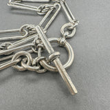 Estate SS 7.7mm Fancy Figaro Watch Fob Chain