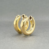 Estate 18K Y Gold 18.6mm Hoop Earrings