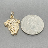 Estate 14K Y Gold Christ Head Pendant