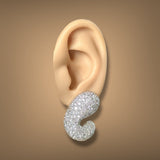 Estate 14 & 18K Y Gold 5.18ctw Diamond Kidney Clip On Earrings