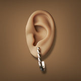 Estate 14K Y Gold J Hoop Earrings