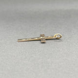 Estate 14K Y Gold 30mm Cross Pendant
