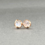Estate 14K R Gold Labrodorite Stud Earrings