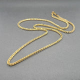 Estate 18K Y Gold 2.6mm 22” Wheat Chain