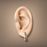 Estate 14K Y Gold 0.04ctw Diamond Huggie Earrings