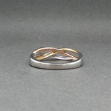 Estate 14K Tri-Color Gold 0.31ctw Diamond Crossover Ring