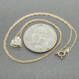 Estate 14K Y Gold 0.08ctw G/SI1 Diamond Heart Pendant