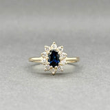 Estate 14K Y Gold 0.74ctw Sapphire & Diamond Ring