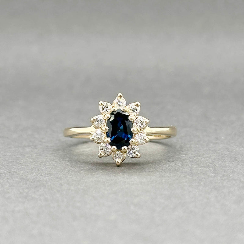 Estate 14K Y Gold 0.74ctw Sapphire & Diamond Ring