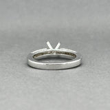 Estate 18K W Gold  0.39ctw SI2/H-I Diamond Eng. Ring Semi-Mount