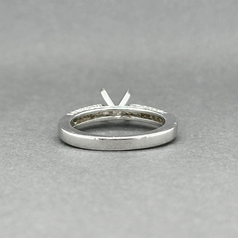 Estate 18K W Gold  0.39ctw SI2/H-I Diamond Eng. Ring Semi-Mount