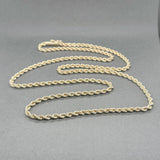 Estate 14K Y Gold 3.2mm 27” Rope Chain