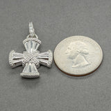 Estate Judith Ripka SS CZ Cross Enhancer Pendant