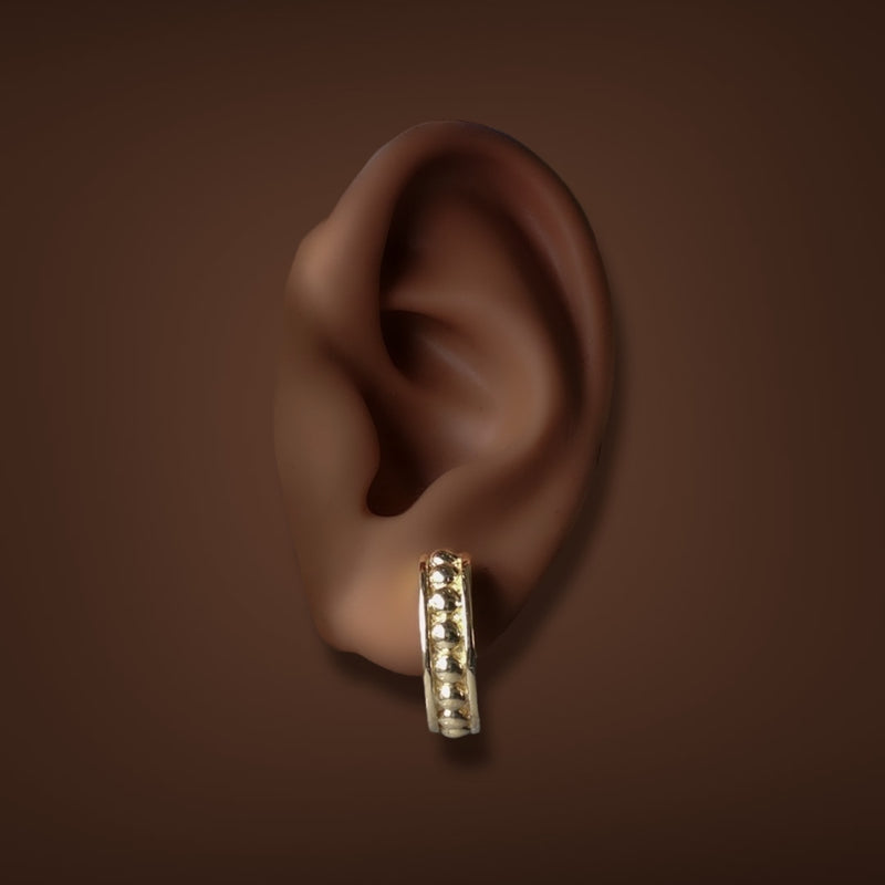 Estate 14K Y Gold 18.79mm Huggie Earrings